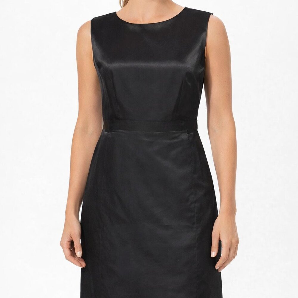 MARC BY MARC JACOBS BLACK COCKTAIL KNEE LONG DRESS 6 M MEDIUM GOLD BACK ZIPPER